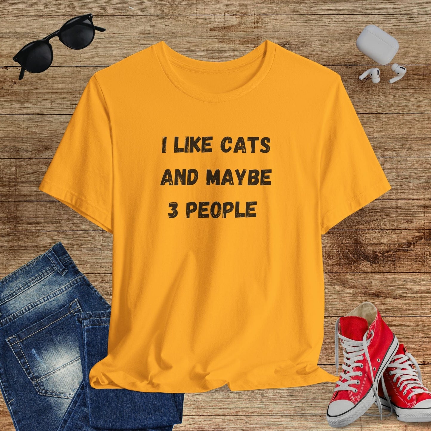 I Like Cats And Maybe 3 People T-Shirt