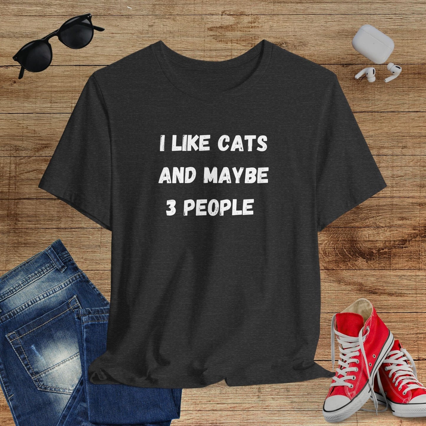 I Like Cats And Maybe 3 People T-Shirt
