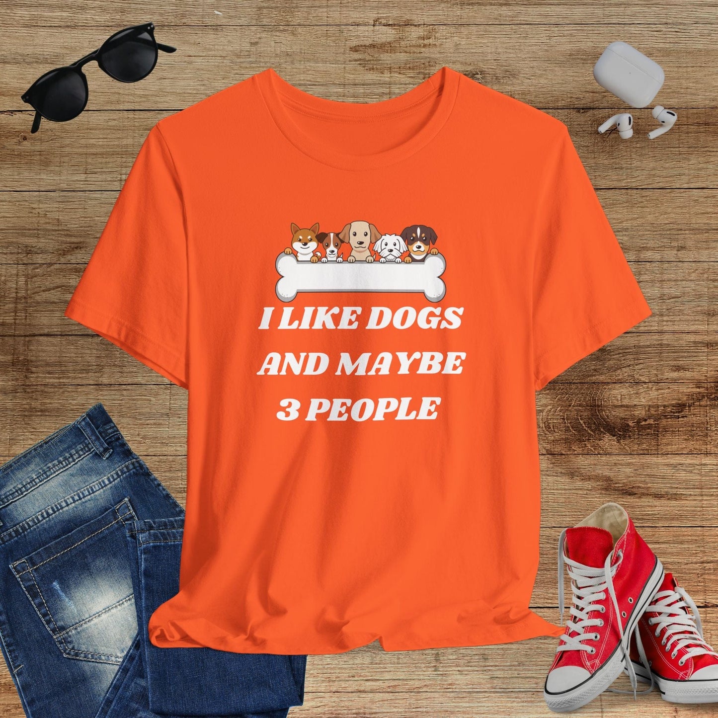 I like Dogs And Maybe 3 People T-Shirt