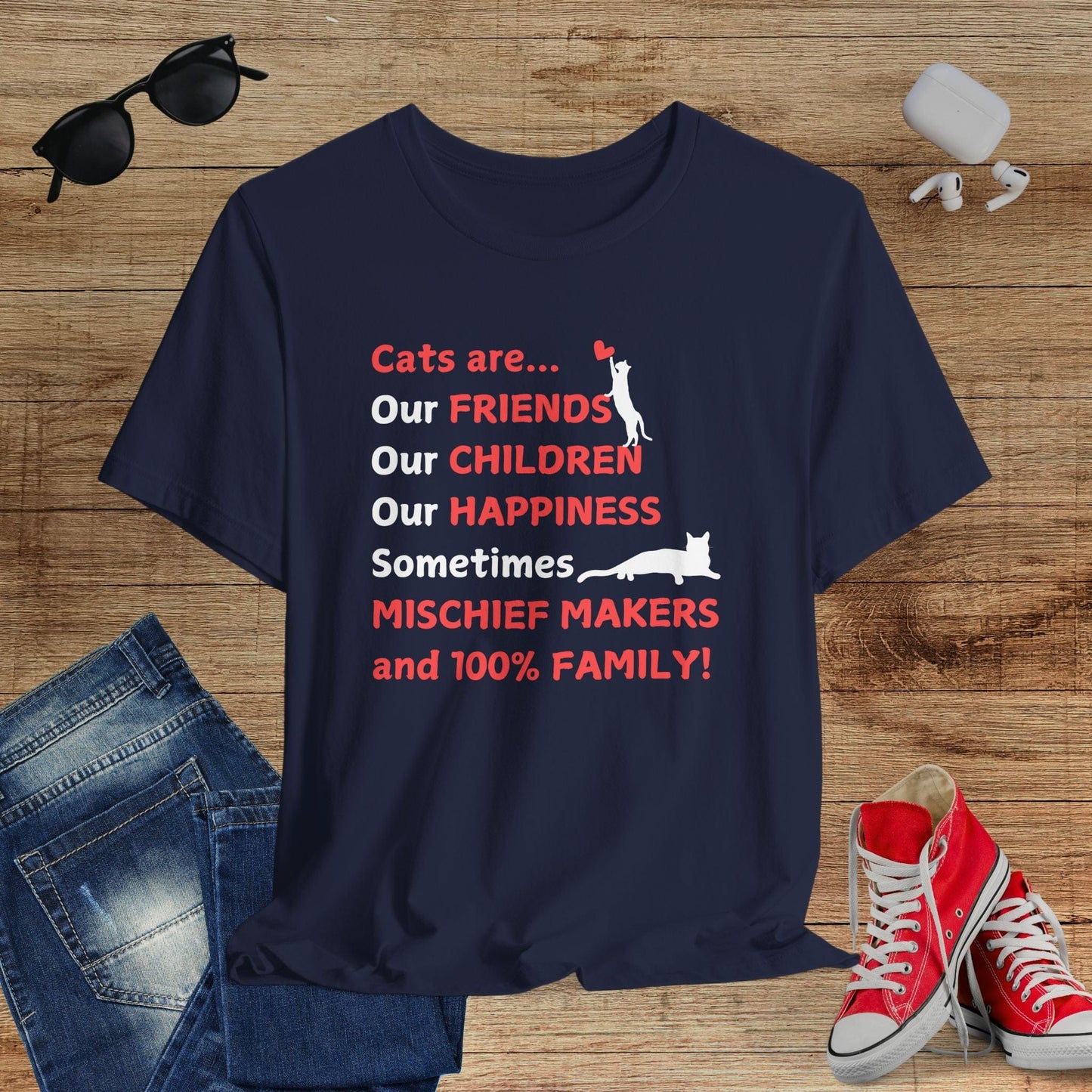Cats Are Family T-Shirt