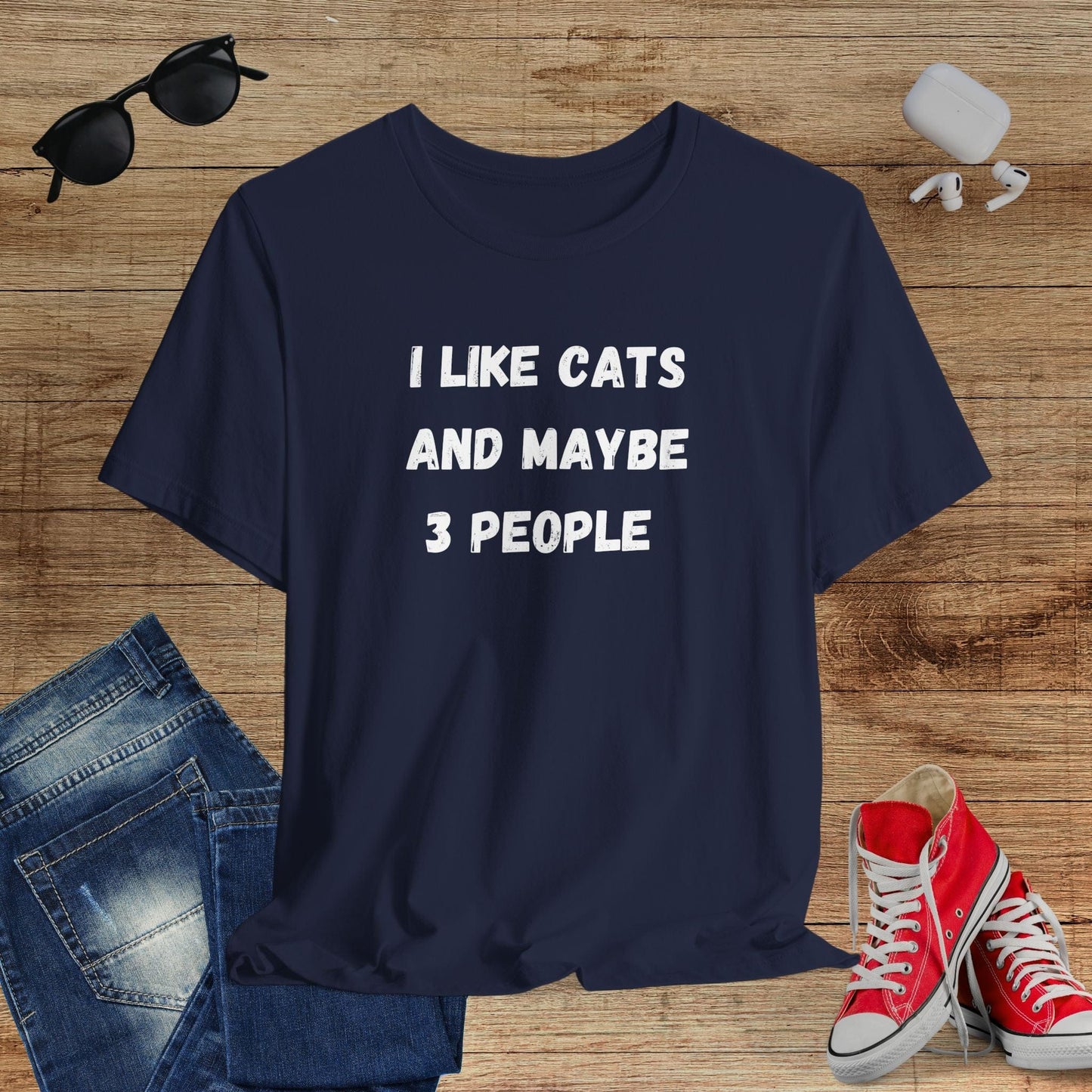 I Like Cats And Maybe 3 People T-Shirt