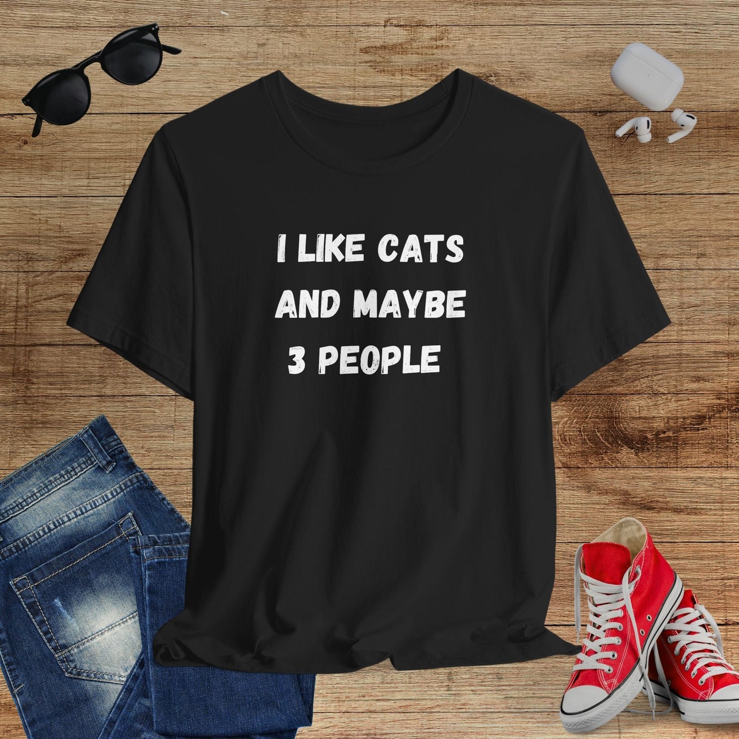 I Like Cats And Maybe 3 People T-Shirt