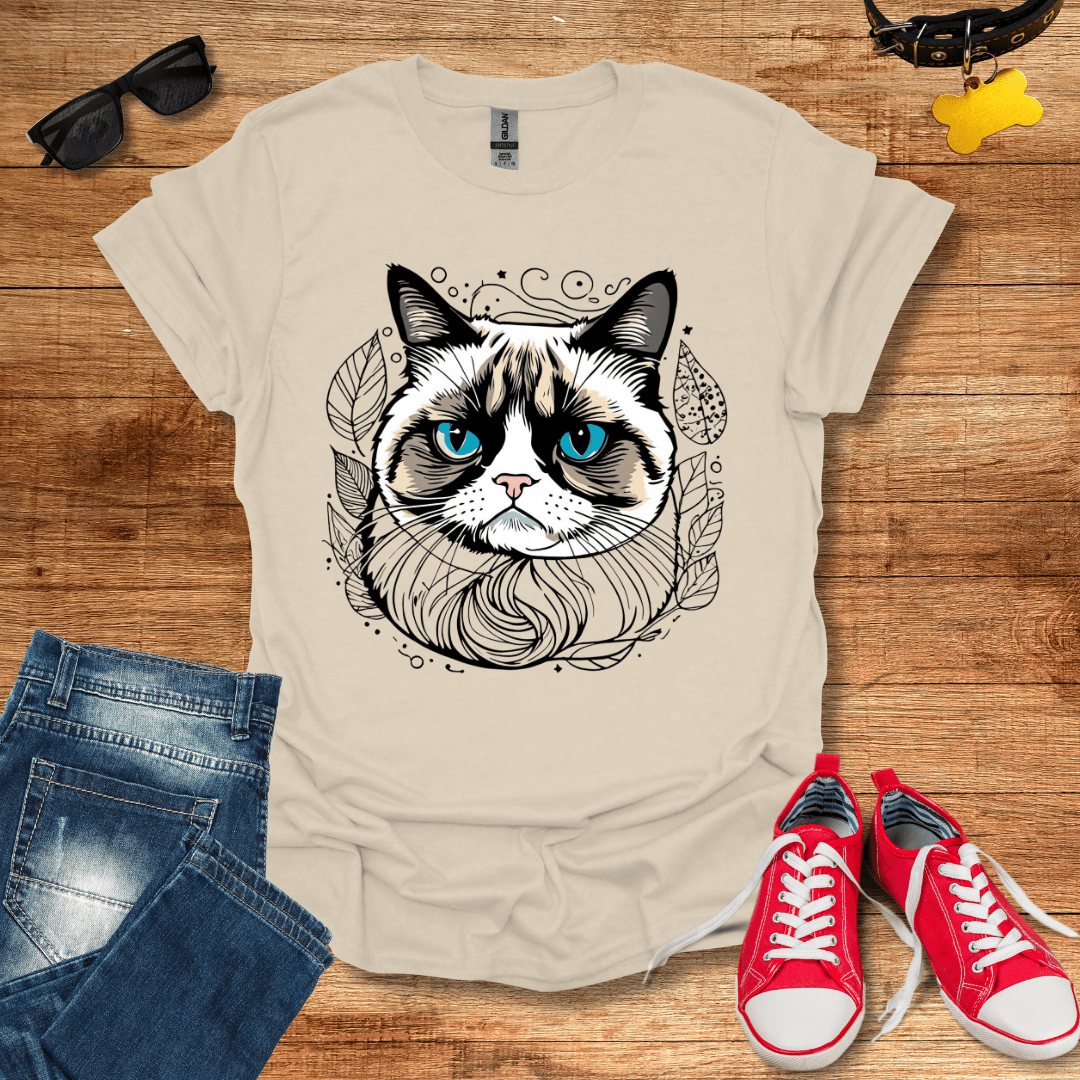 Grumpy Doodle T Shirt Cat Graphic T Shirts Pet Print Apparel