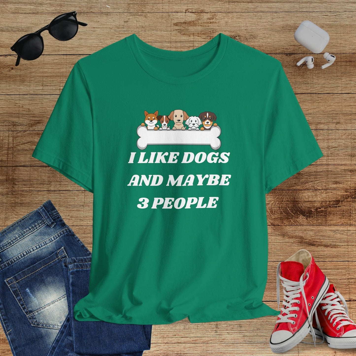 I like Dogs And Maybe 3 People T-Shirt
