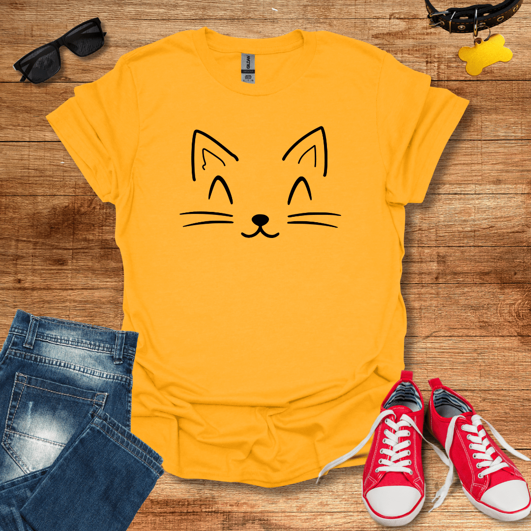 Happy Cat Face T-Shirt
