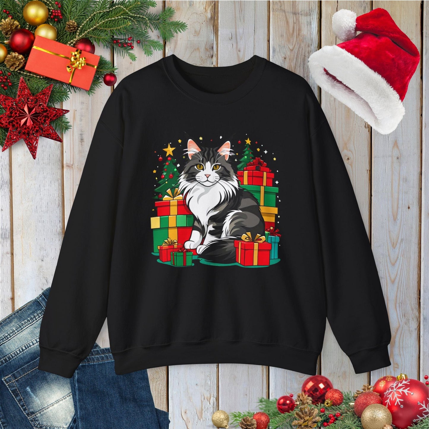 Festive Feline Sweatshirt