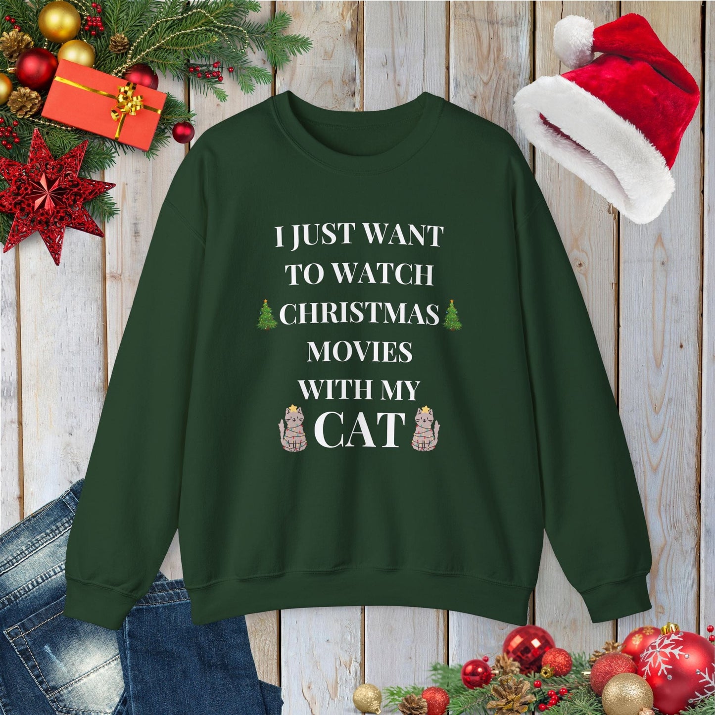 Merry Movie Cat Sweatshirt