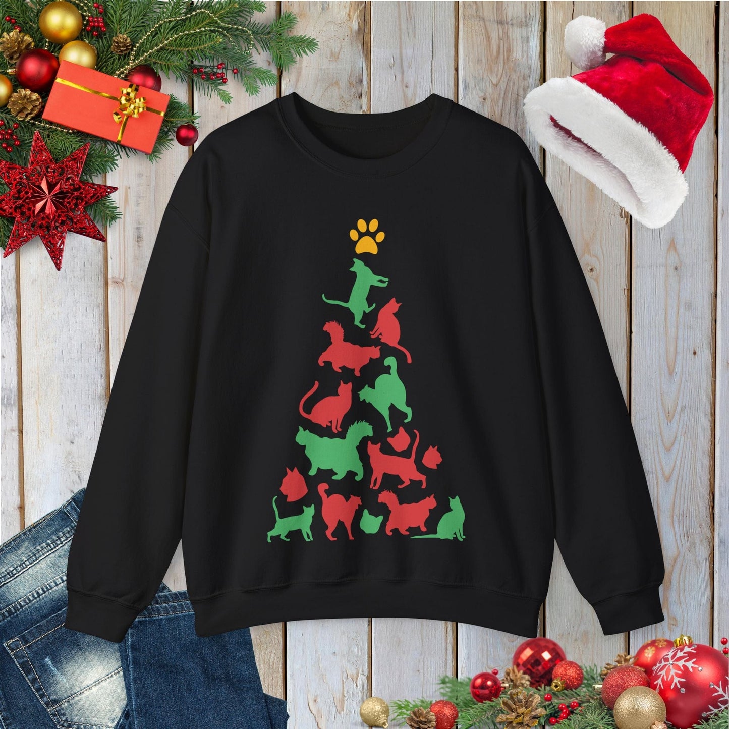 Festive Cats Sweatshirt