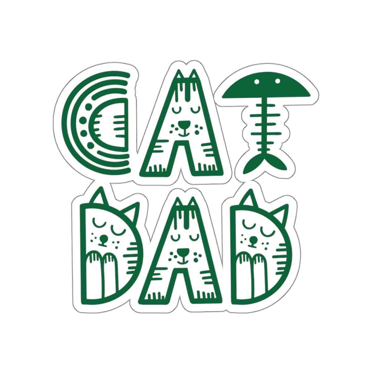 Cat Dad Sticker