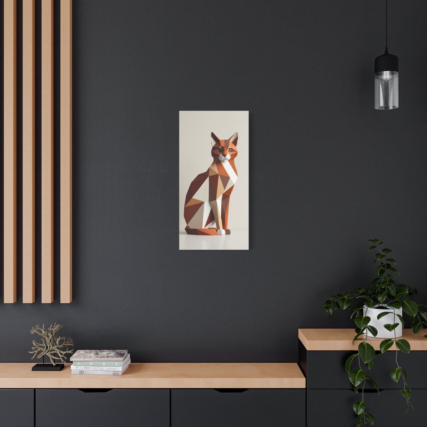 Abstract Feline Canvas Art