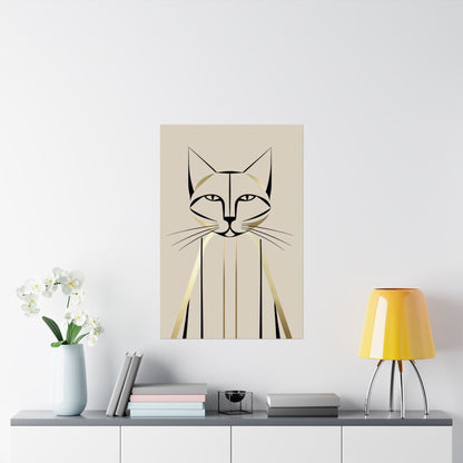 Elegant Whiskers Poster