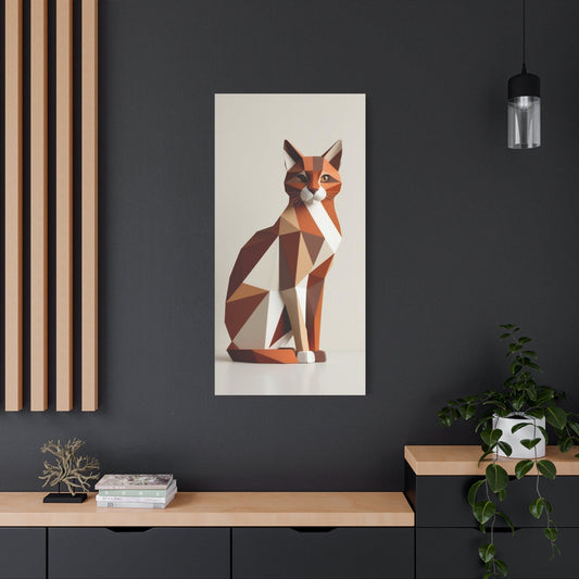 Abstract Feline Canvas Art