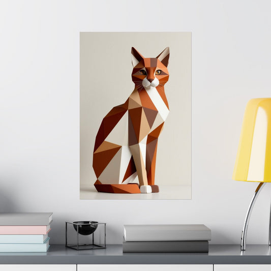 Abstract Feline Poster