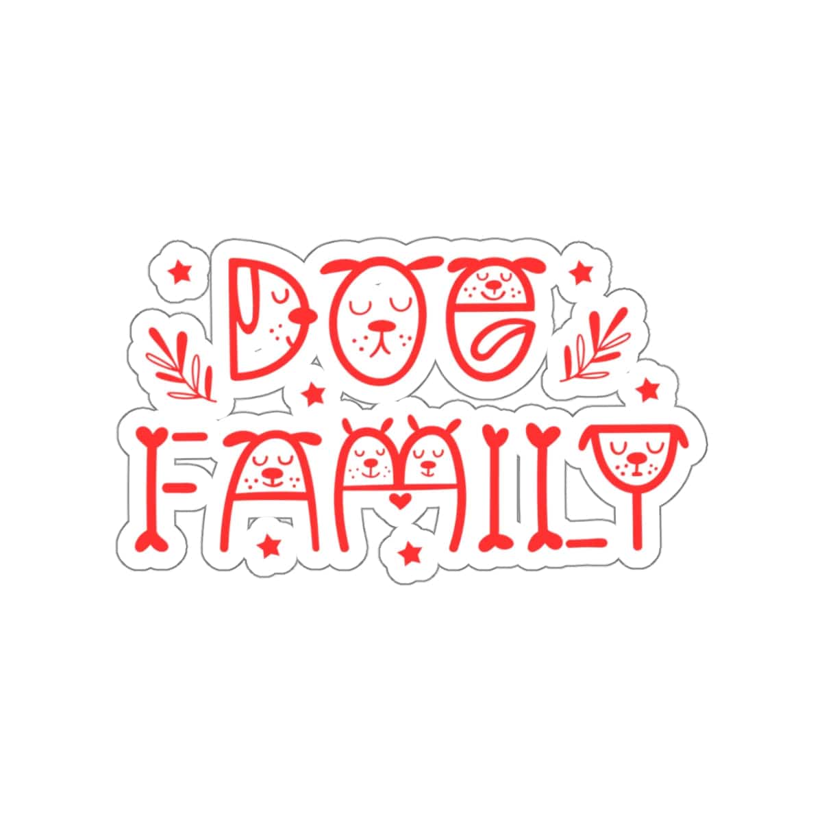 Dog Family Sticker