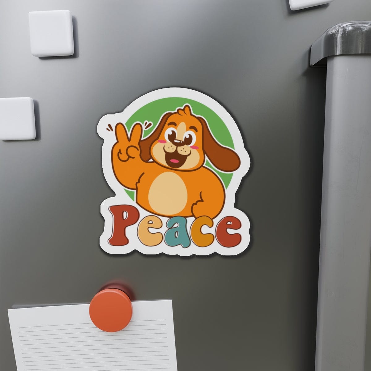 Cute Dog Peace Magnet