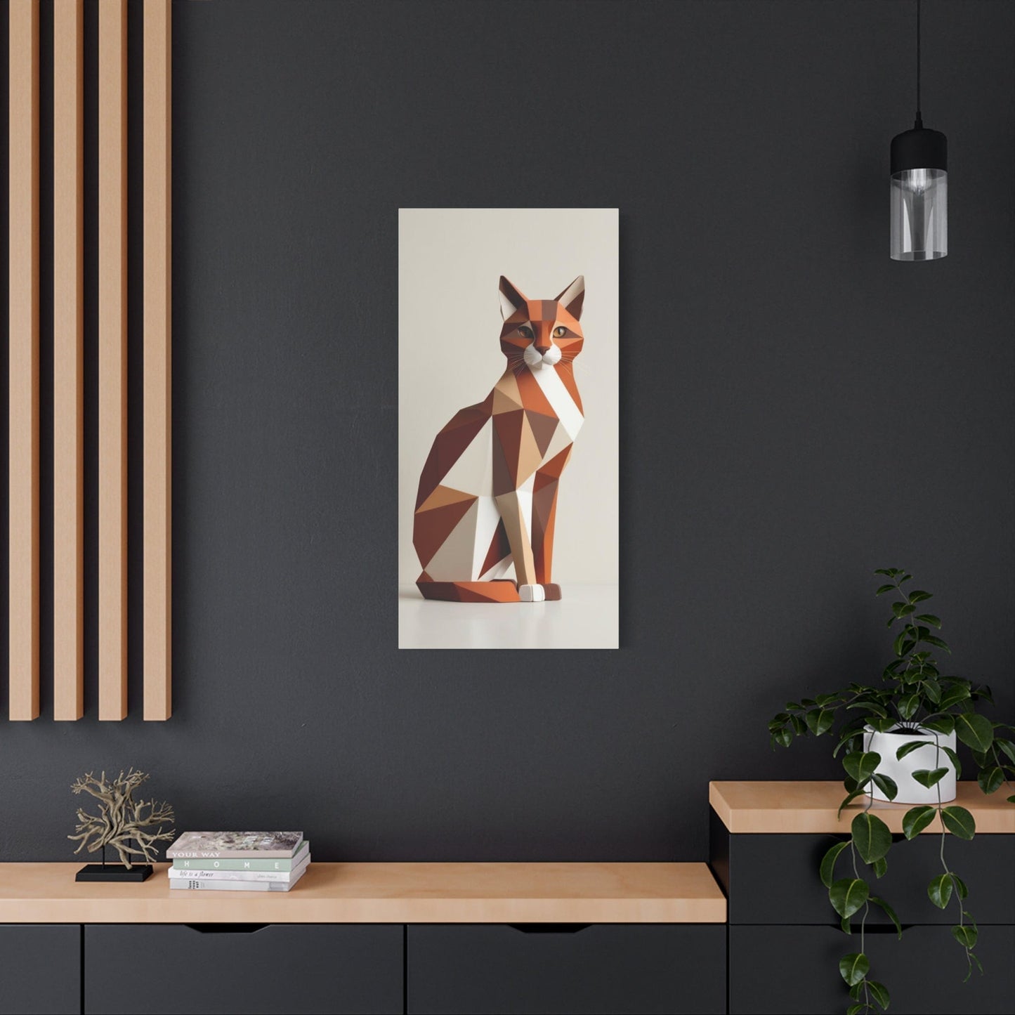 Abstract Feline Canvas Art