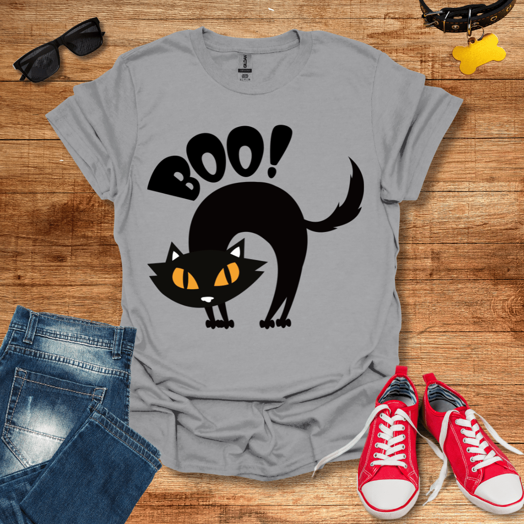 Black Cat Boo T-Shirt