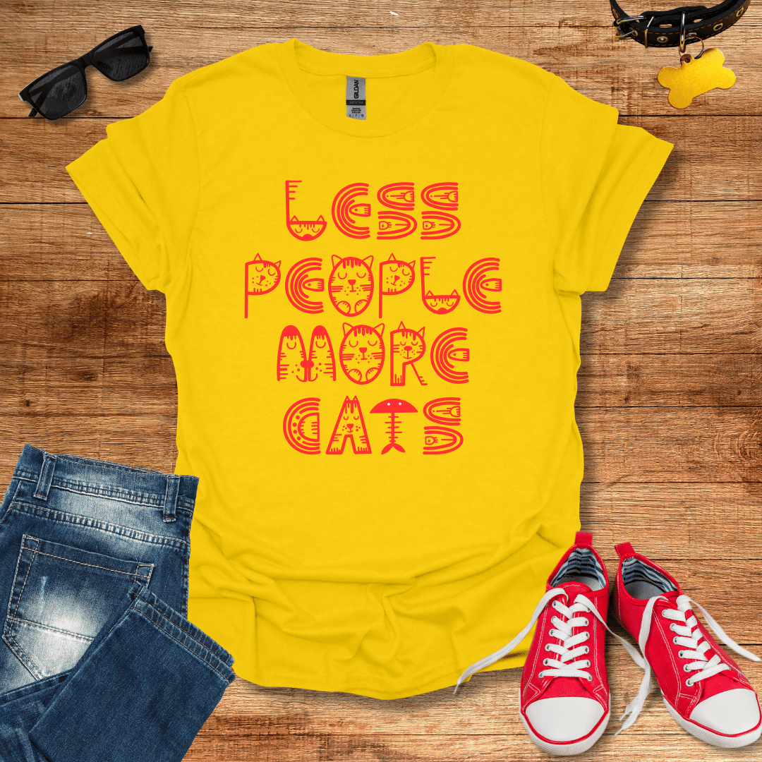 Less People More Cats T-Shirt