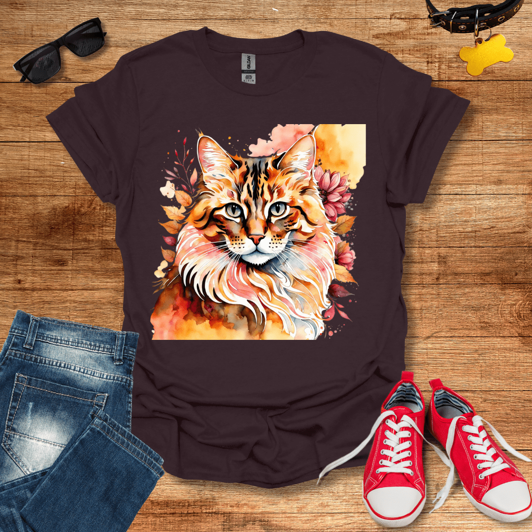 Watercolor Majestic Feline T-Shirt