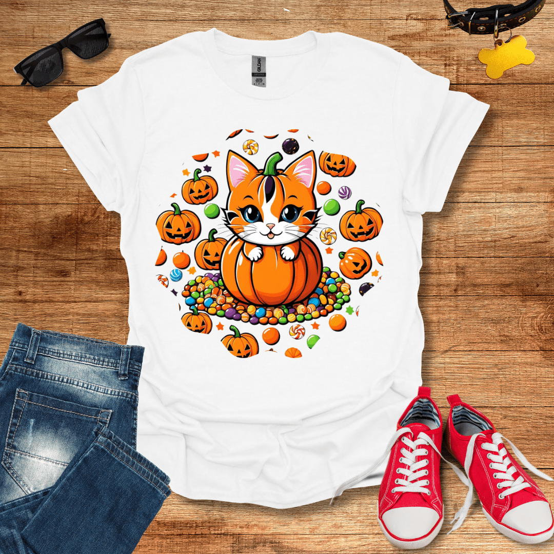 Pumpkin Cat T-Shirt