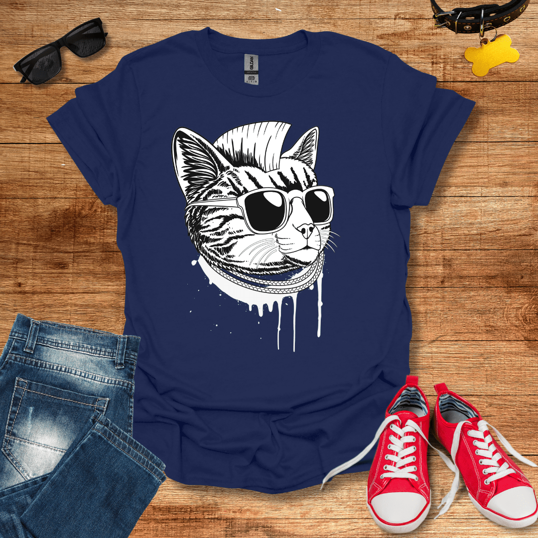 Punk Head Cat T-Shirt