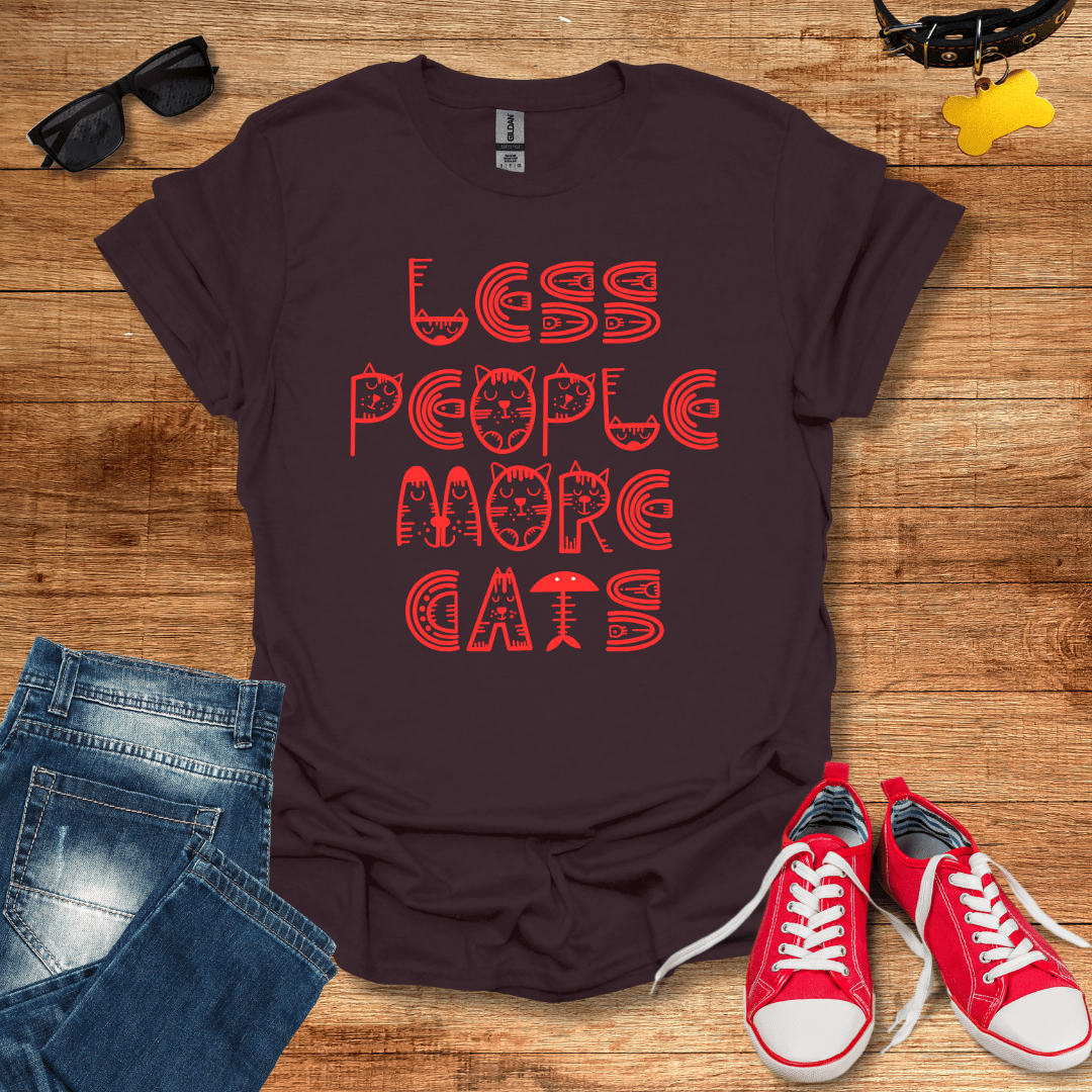 Less People More Cats T-Shirt