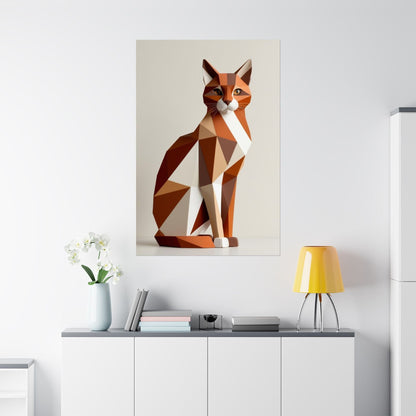 Abstract Feline Poster