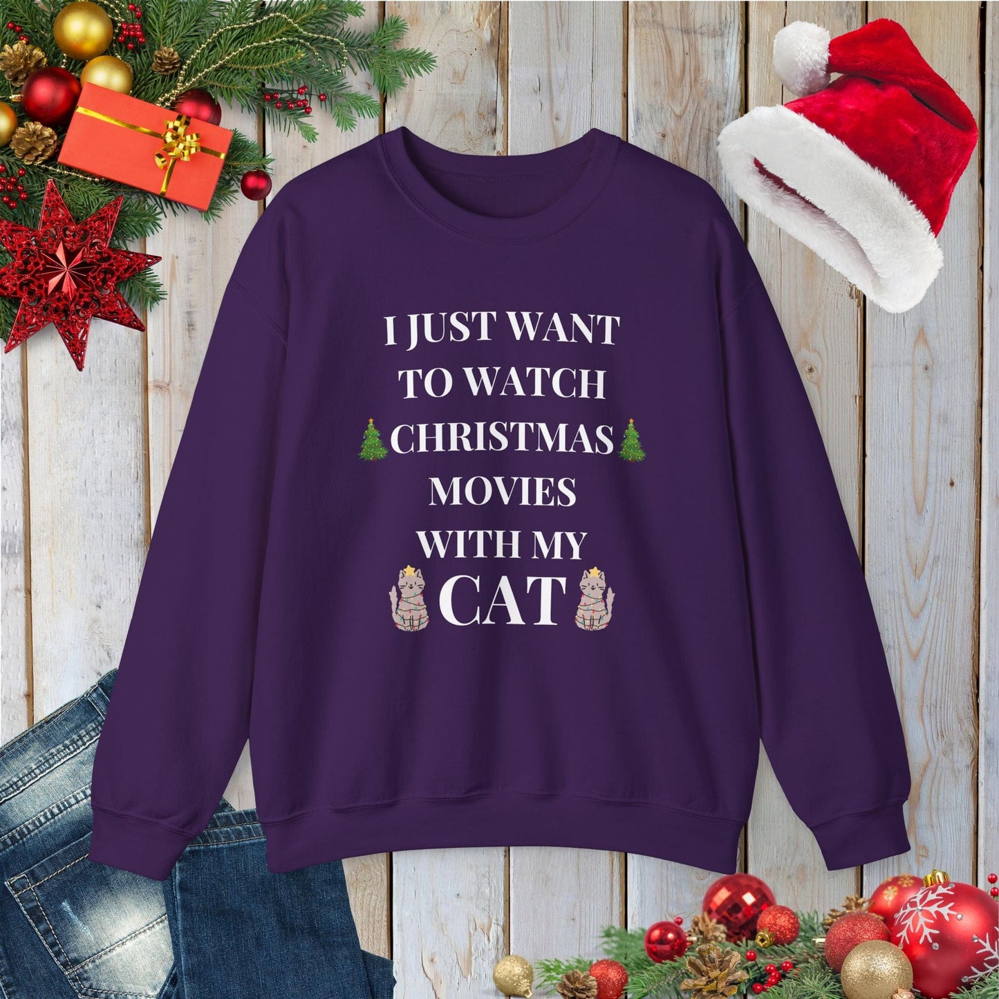 Merry Movie Cat Sweatshirt