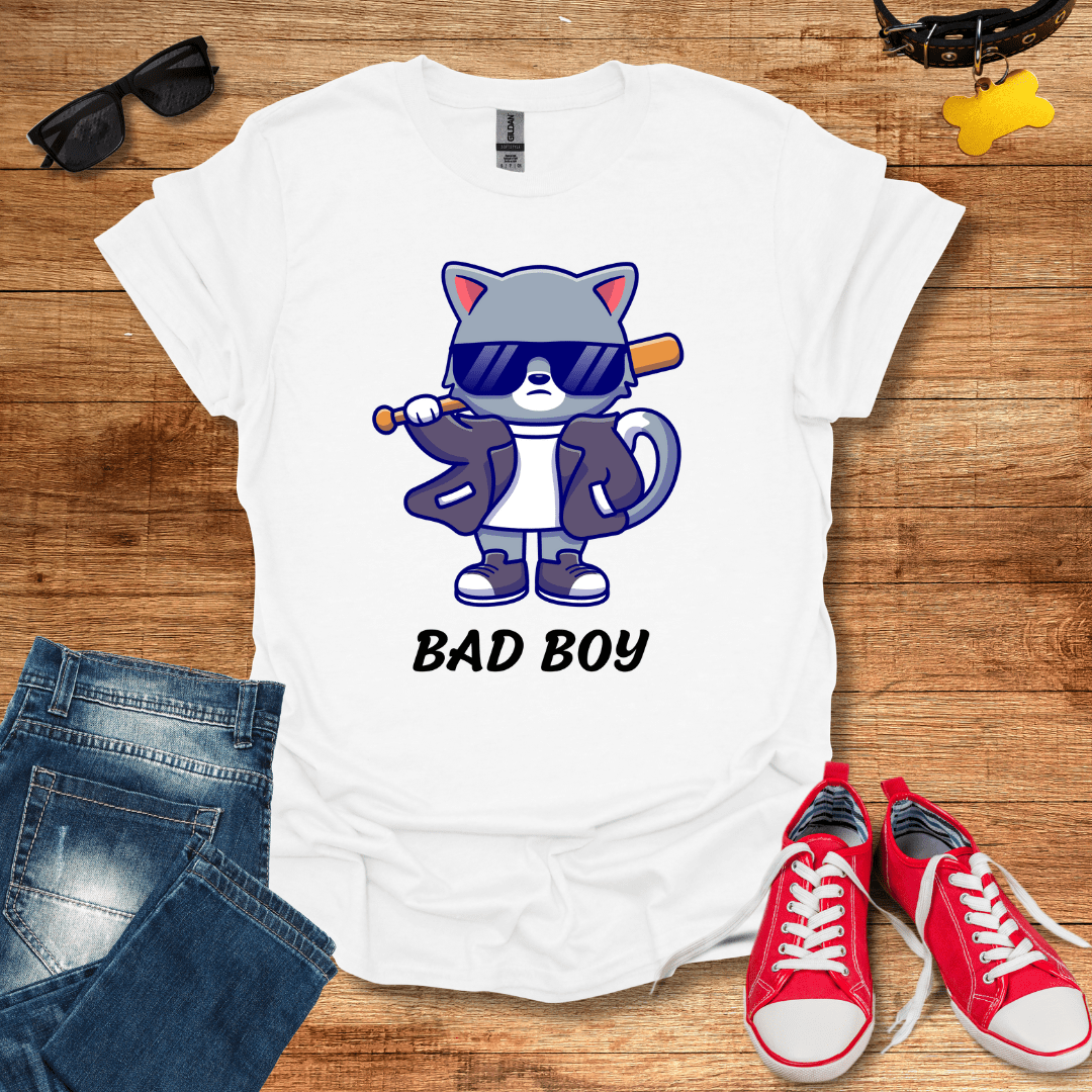 Cute Bad Boy Cat T-Shirt