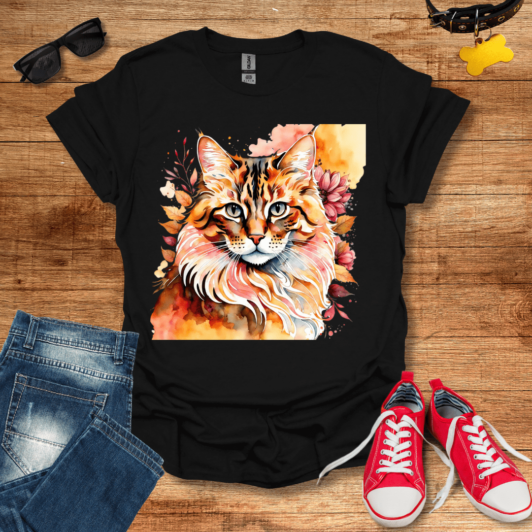 Watercolor Majestic Feline T-Shirt