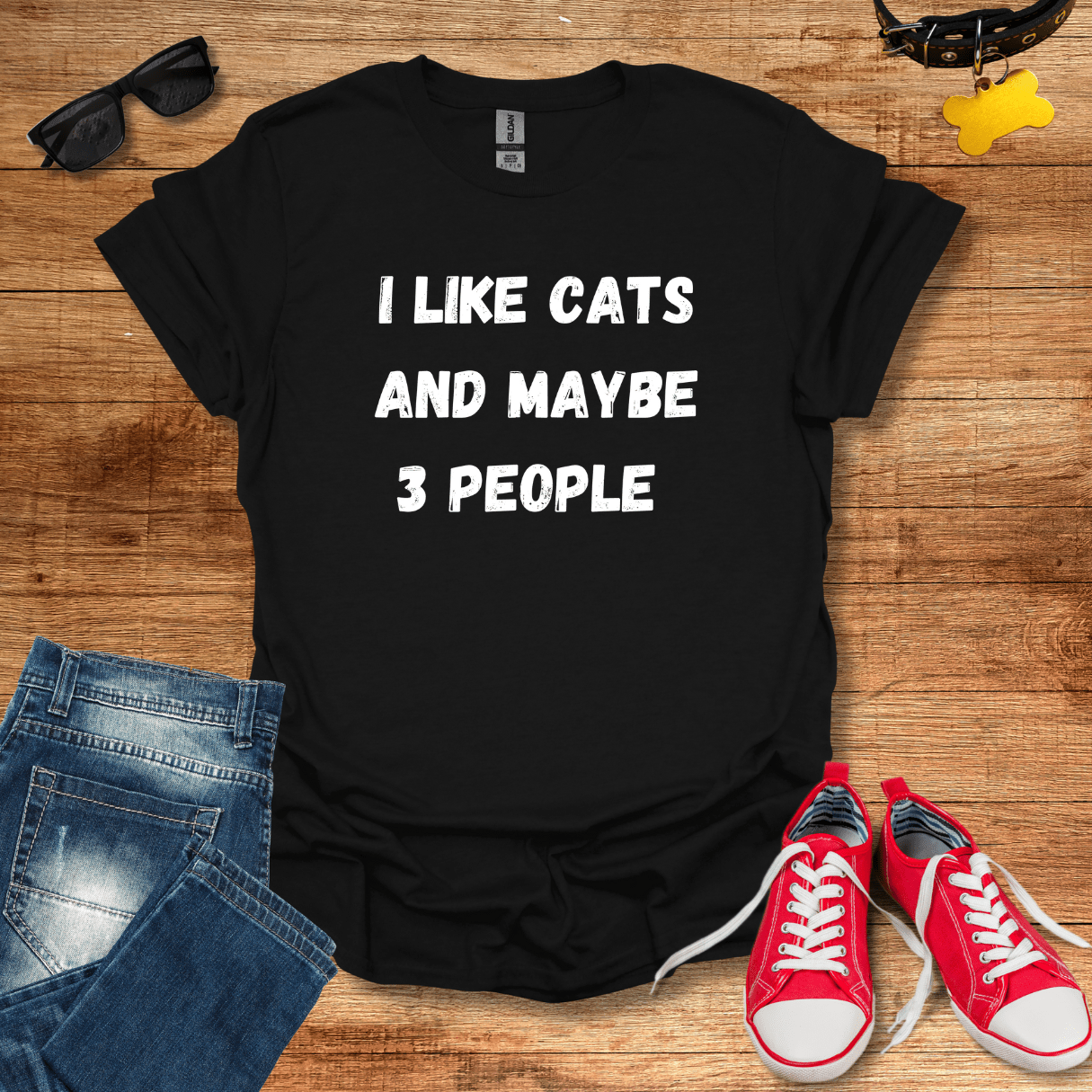 I Like Cats And Maybe 3 People T-Shirt