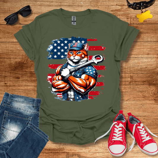 Meowican Muscle T-Shirt