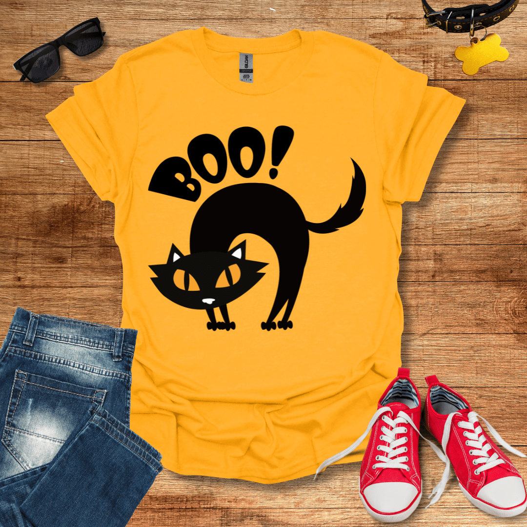 Black Cat Boo T-Shirt