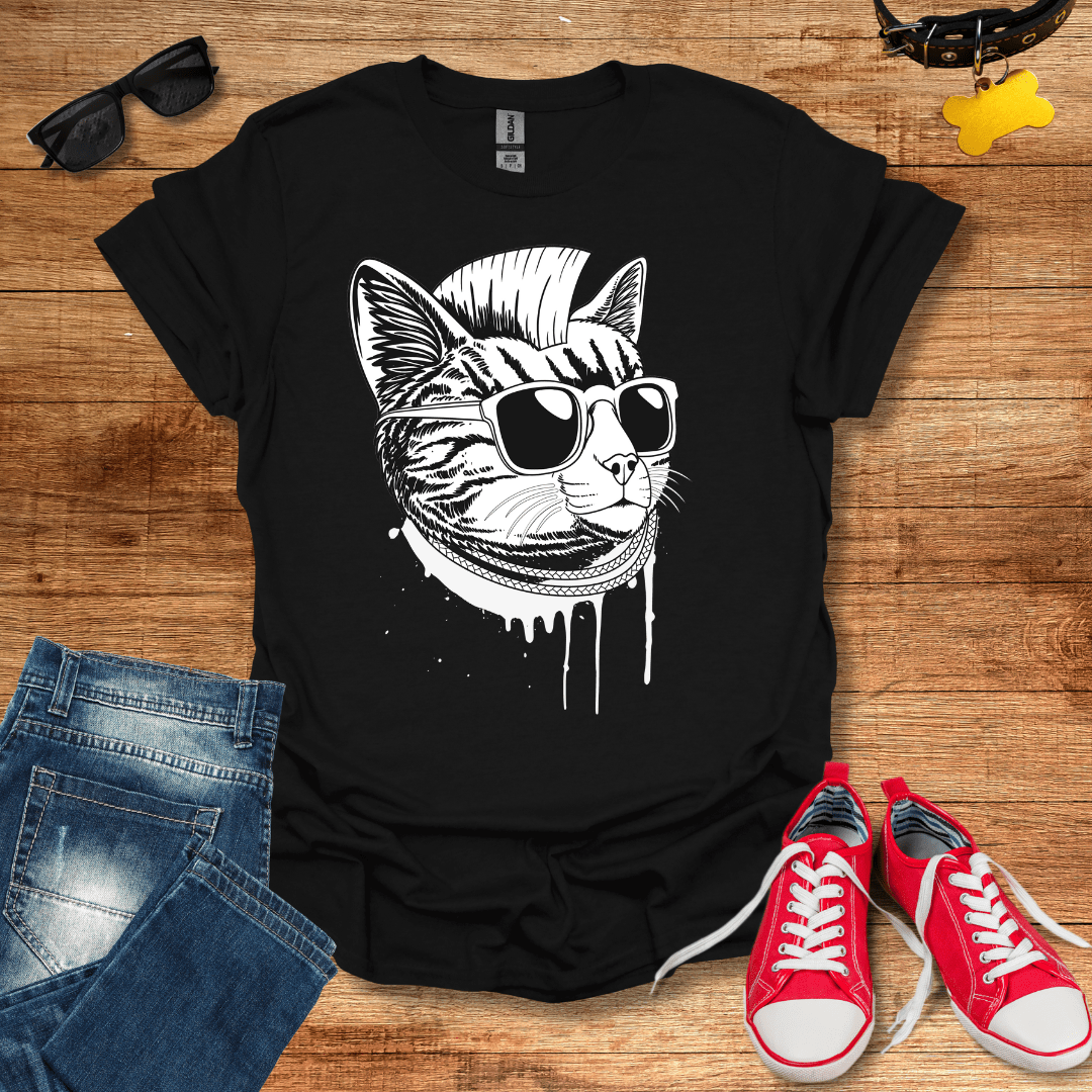 Punk Head Cat T-Shirt