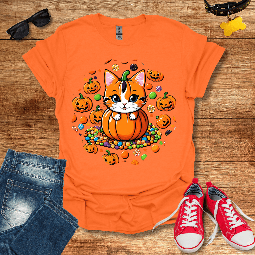 Pumpkin Cat T-Shirt