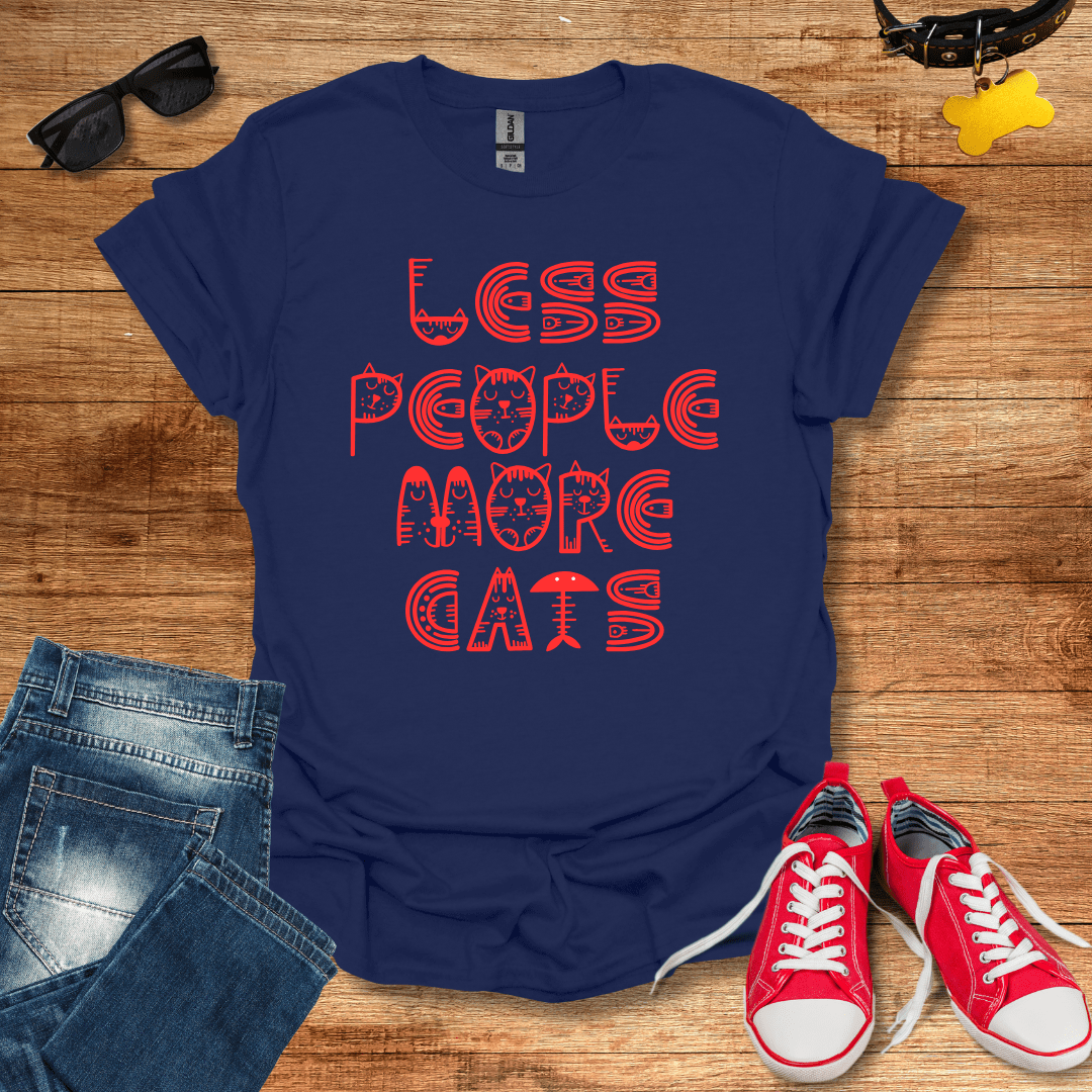 Less People More Cats T-Shirt