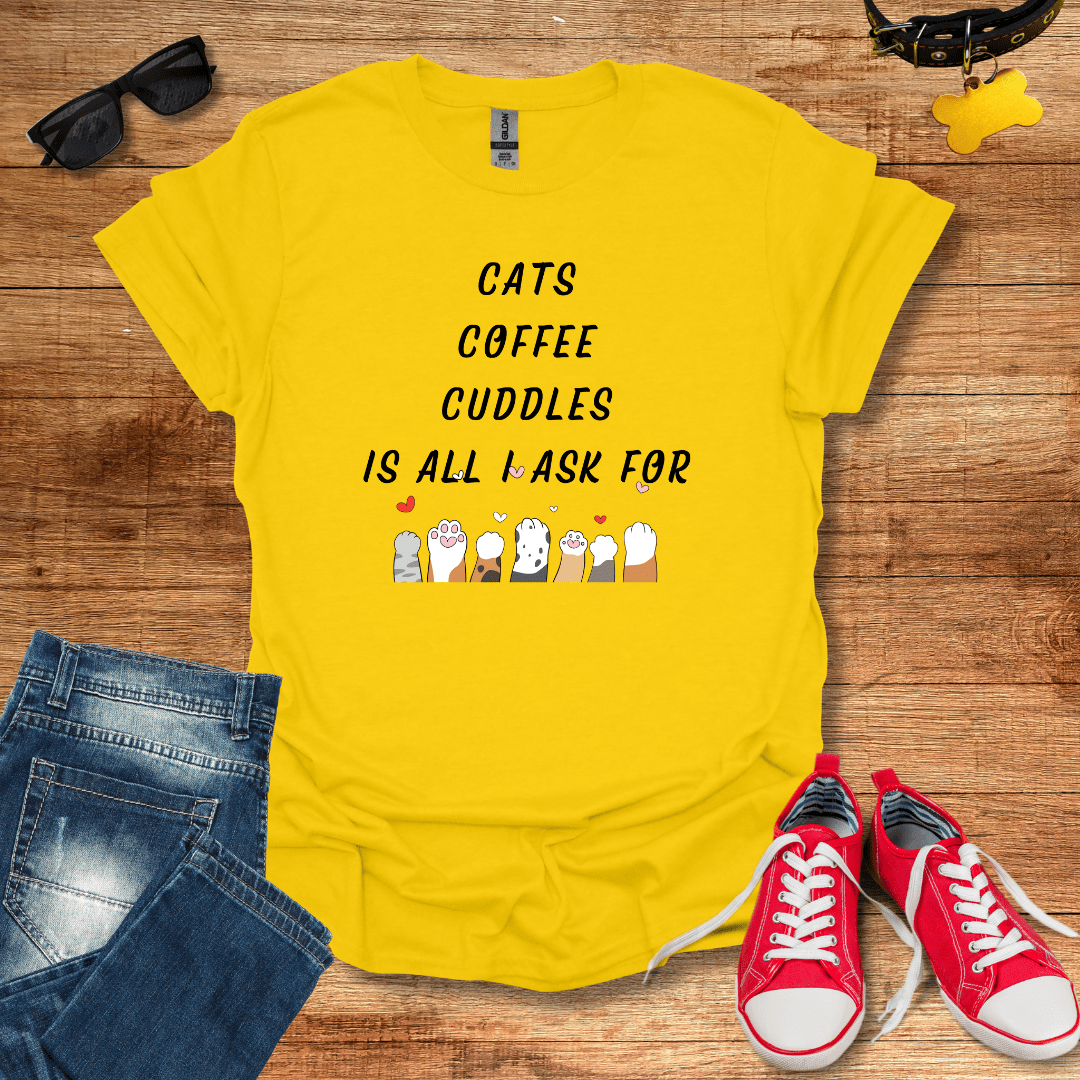 Cats Coffee Cuddles T-Shirt