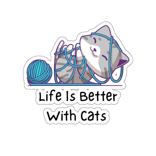 Life is better with Cats Sticker