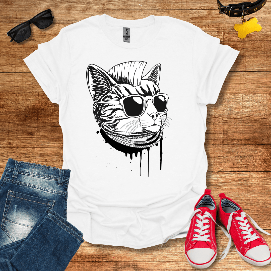 Punk Head Cat T-Shirt