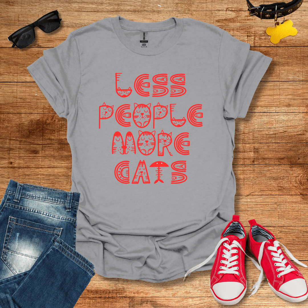 Less People More Cats T-Shirt