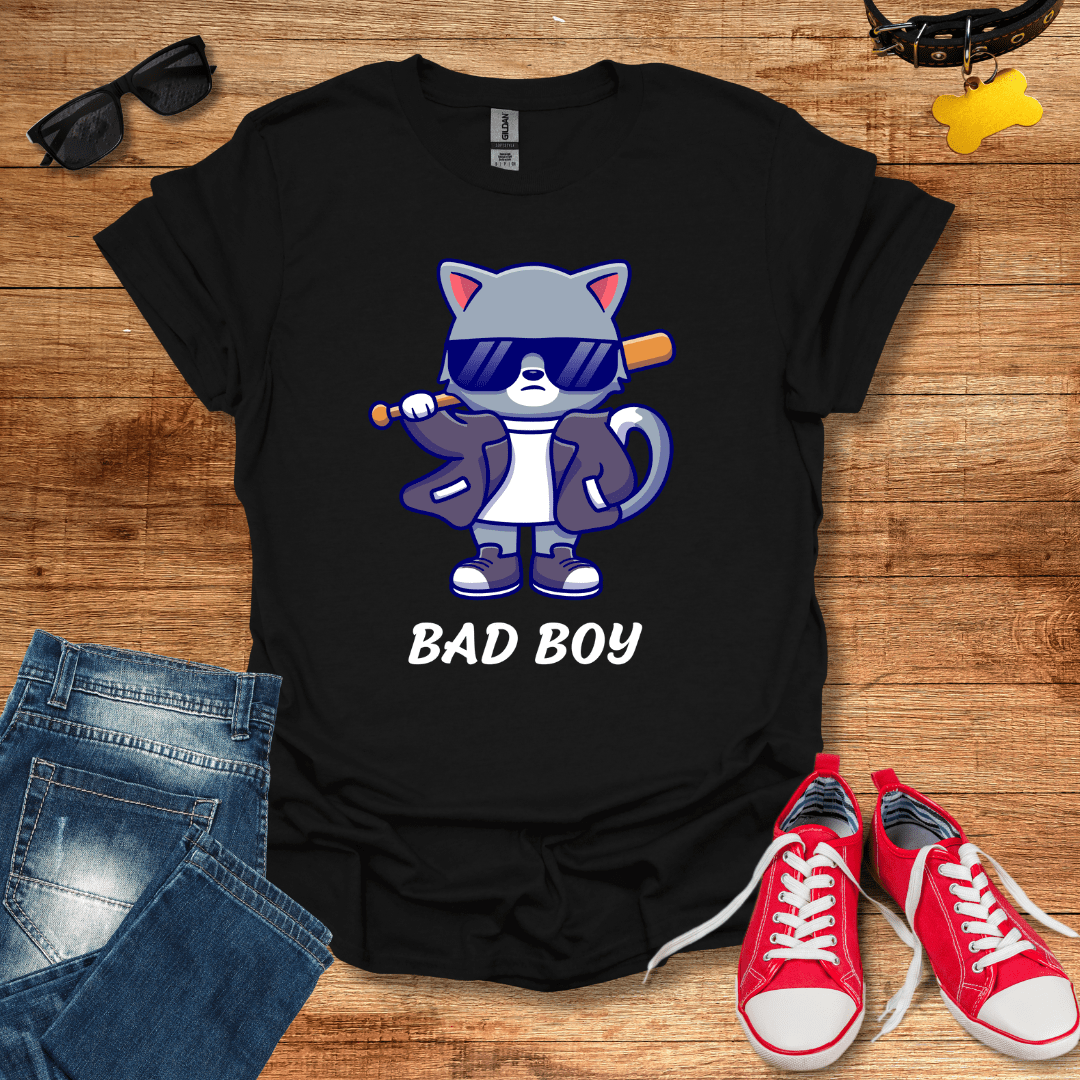 Cute Bad Boy Cat T-Shirt