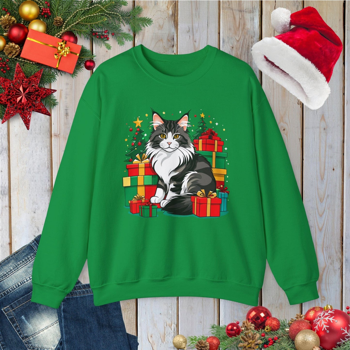 Festive Feline Sweatshirt