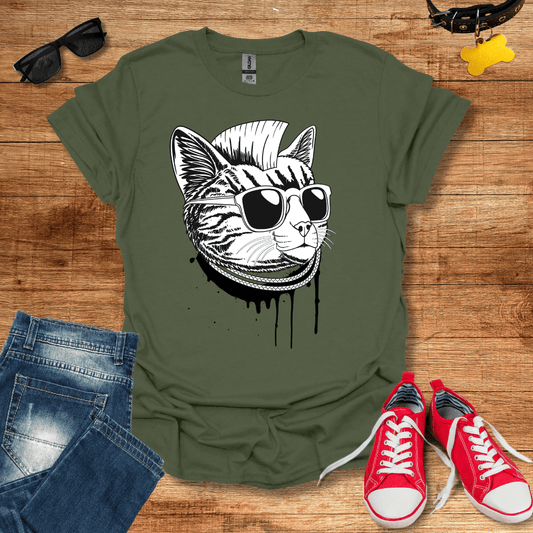 Punk Head Cat T-Shirt