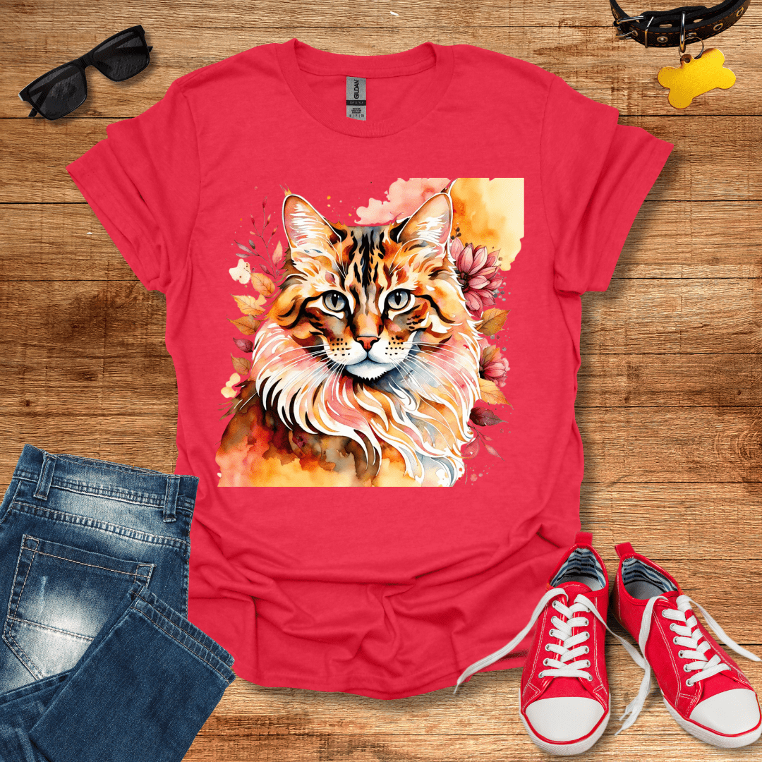 Watercolor Majestic Feline T-Shirt