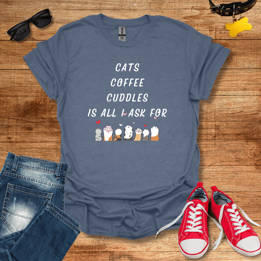 Cats Coffee Cuddles T-Shirt