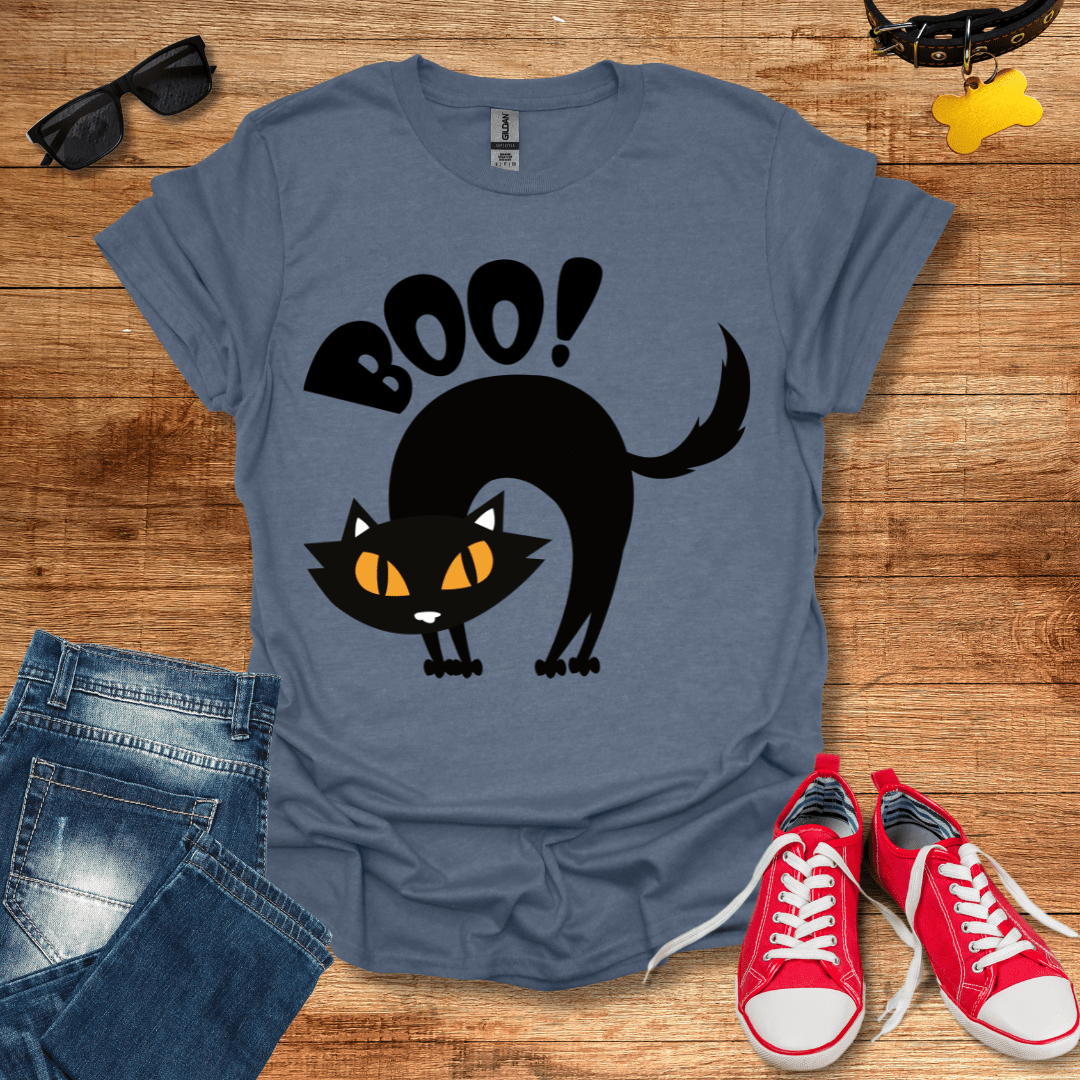 Black Cat Boo T-Shirt