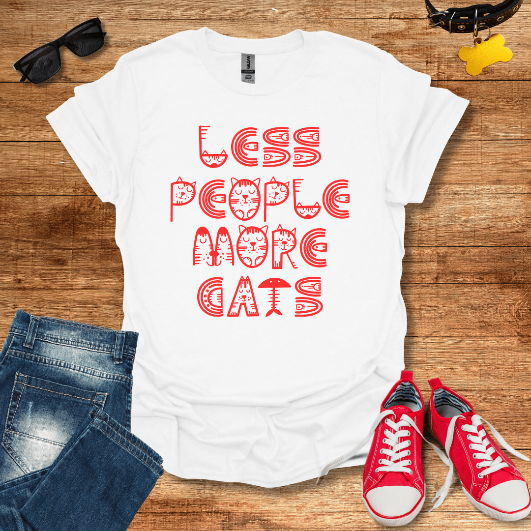 Less People More Cats T-Shirt