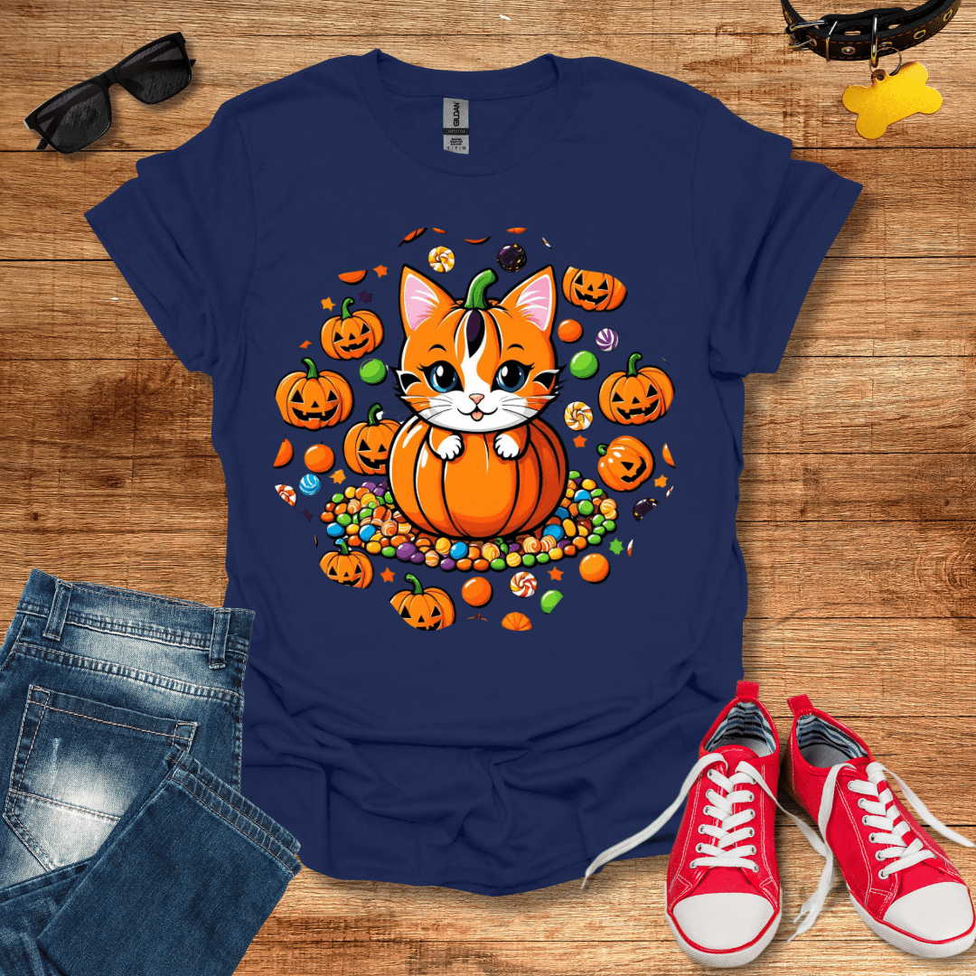 Pumpkin Cat T-Shirt