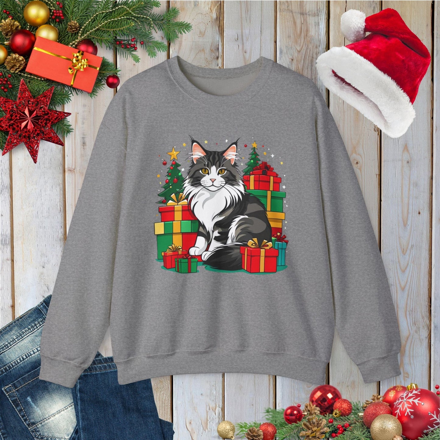 Festive Feline Sweatshirt