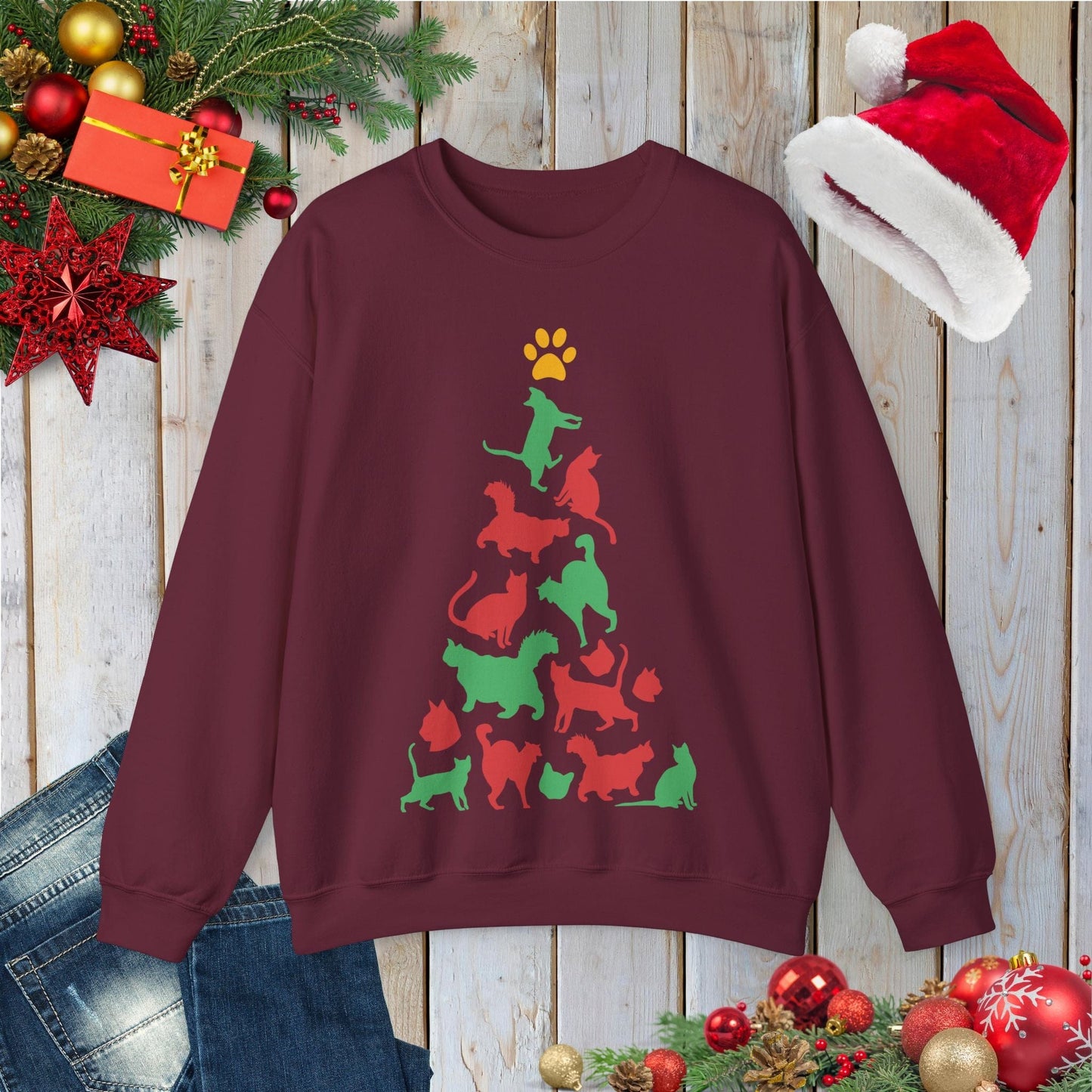 Festive Cats Sweatshirt